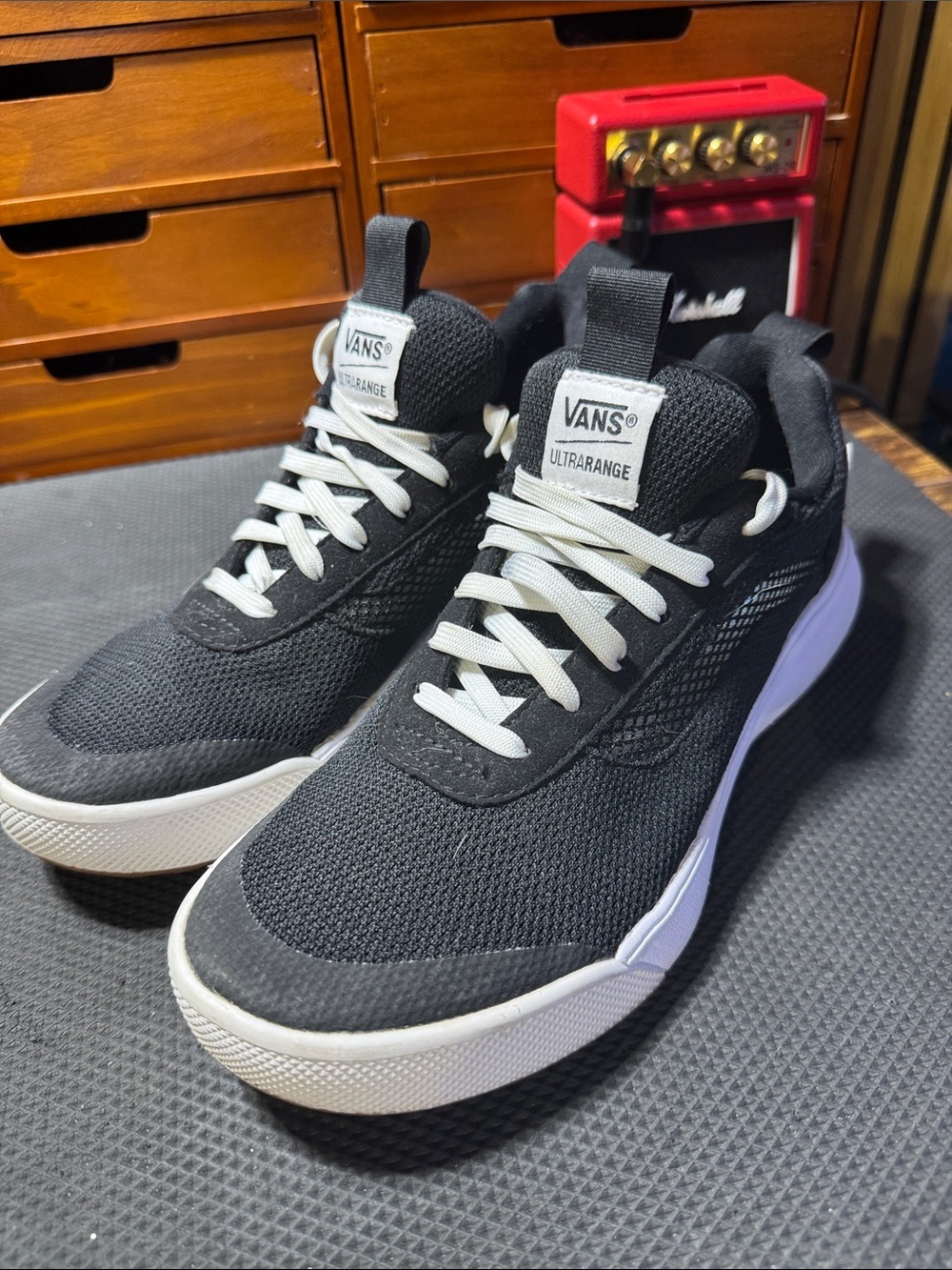 Vans Ultrarange Men's Black with White Accents Sneakers